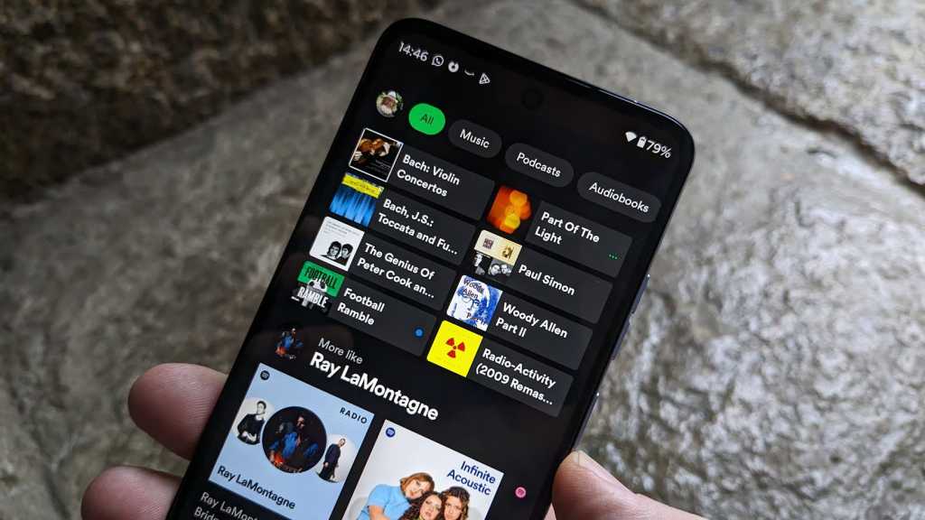 Spotify page on Moto G34 5G
