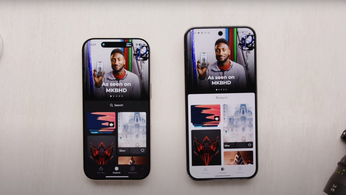 MKBHD on YouTube (smartphone display)