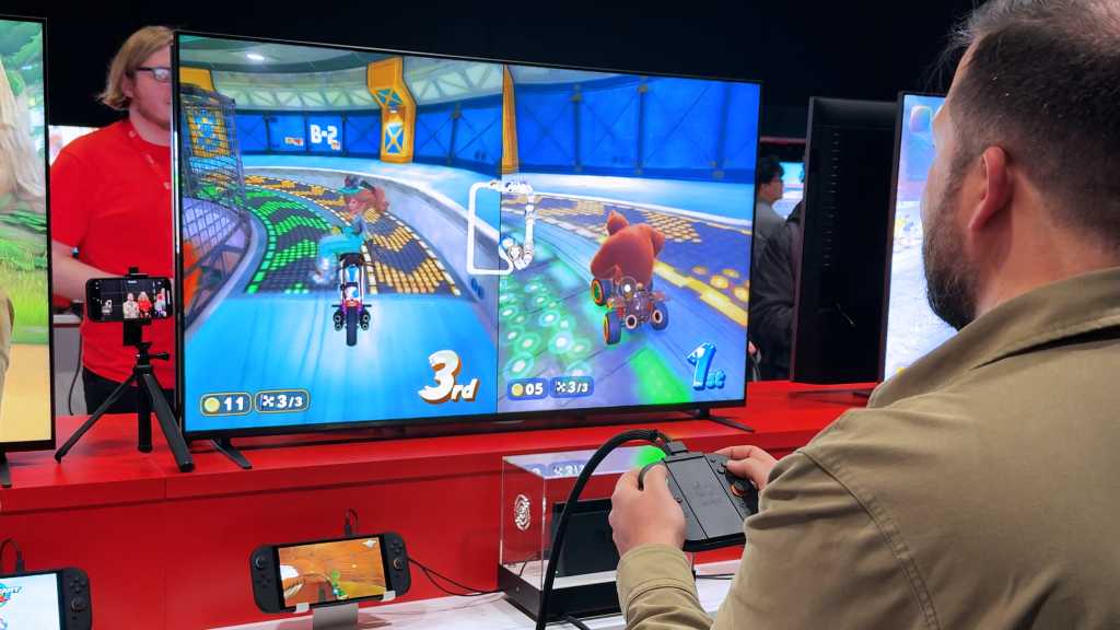 Nintendo Switch 2 hands on Mario Kart World docked