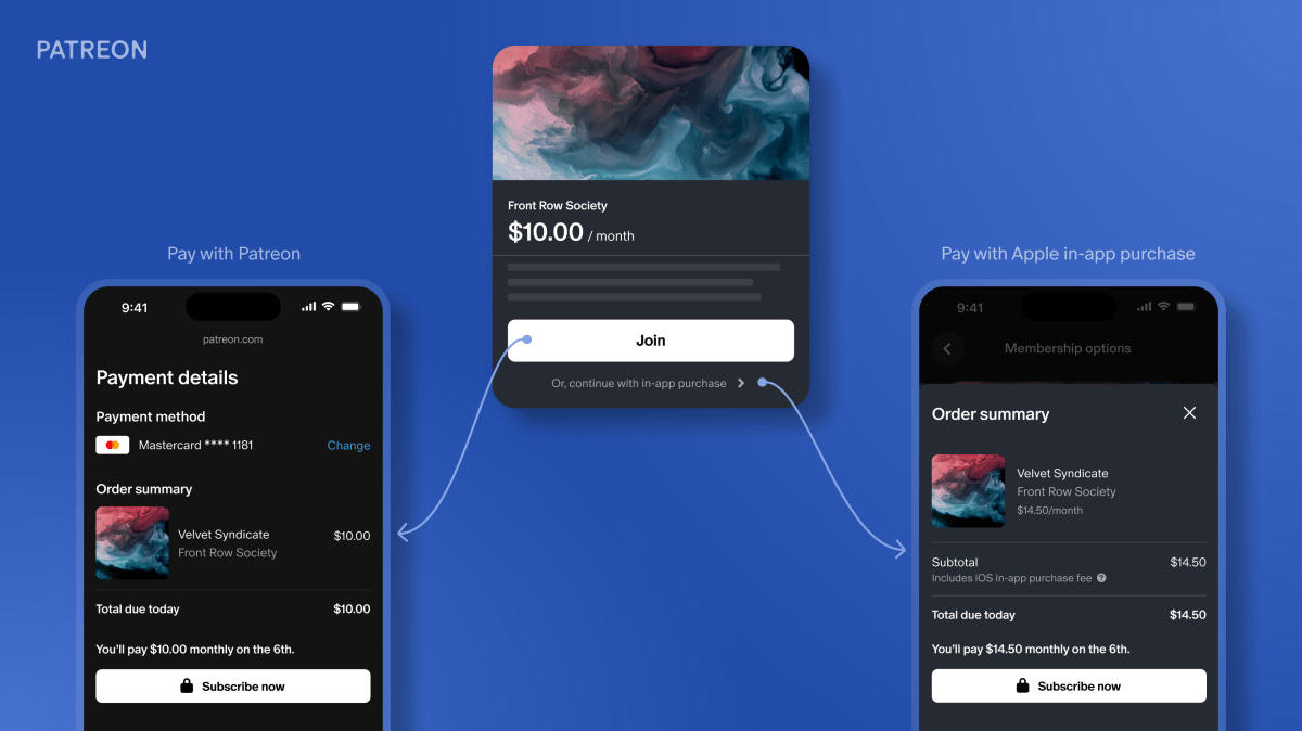 Patreon iOS app