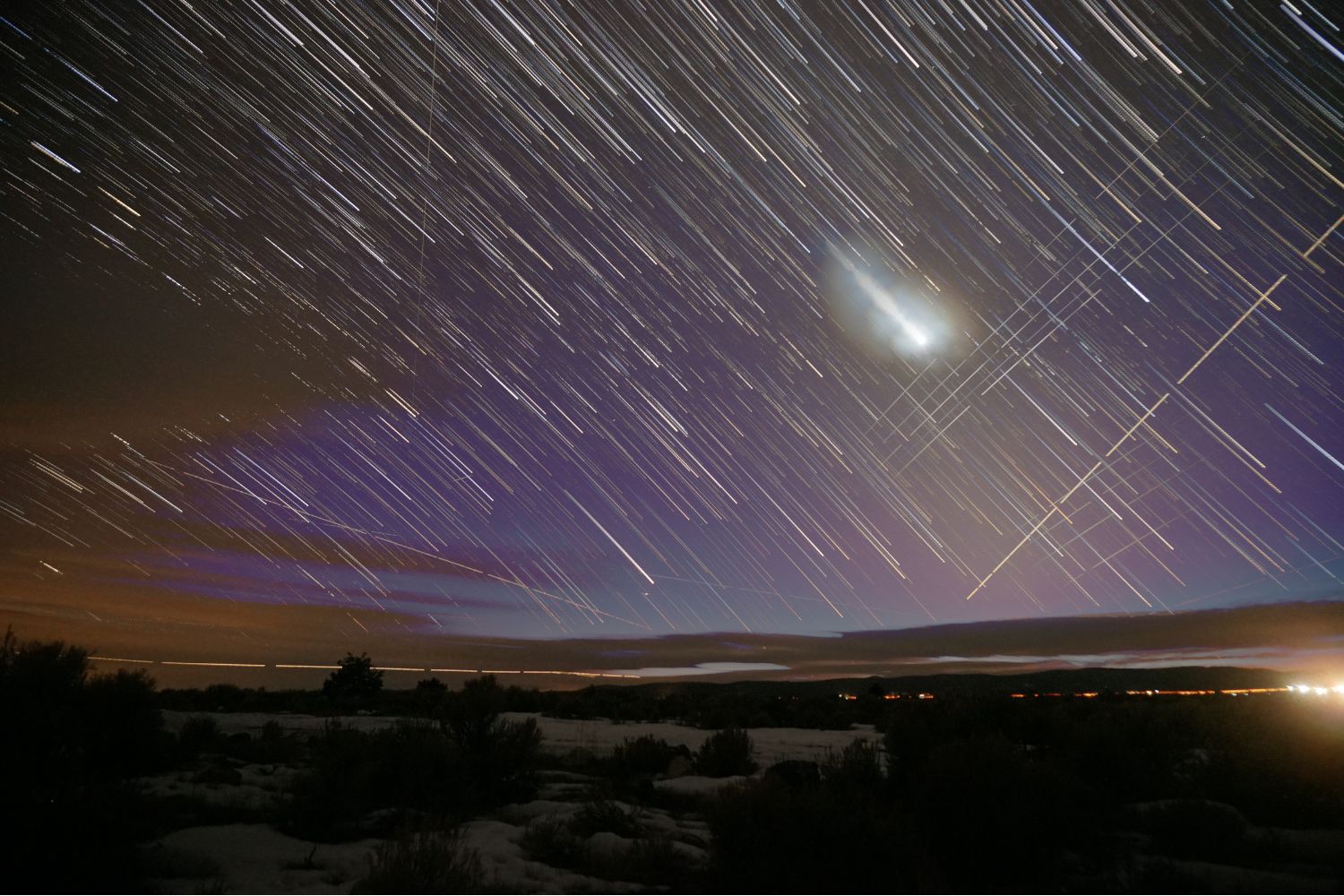 Venus And Starlink Satellites