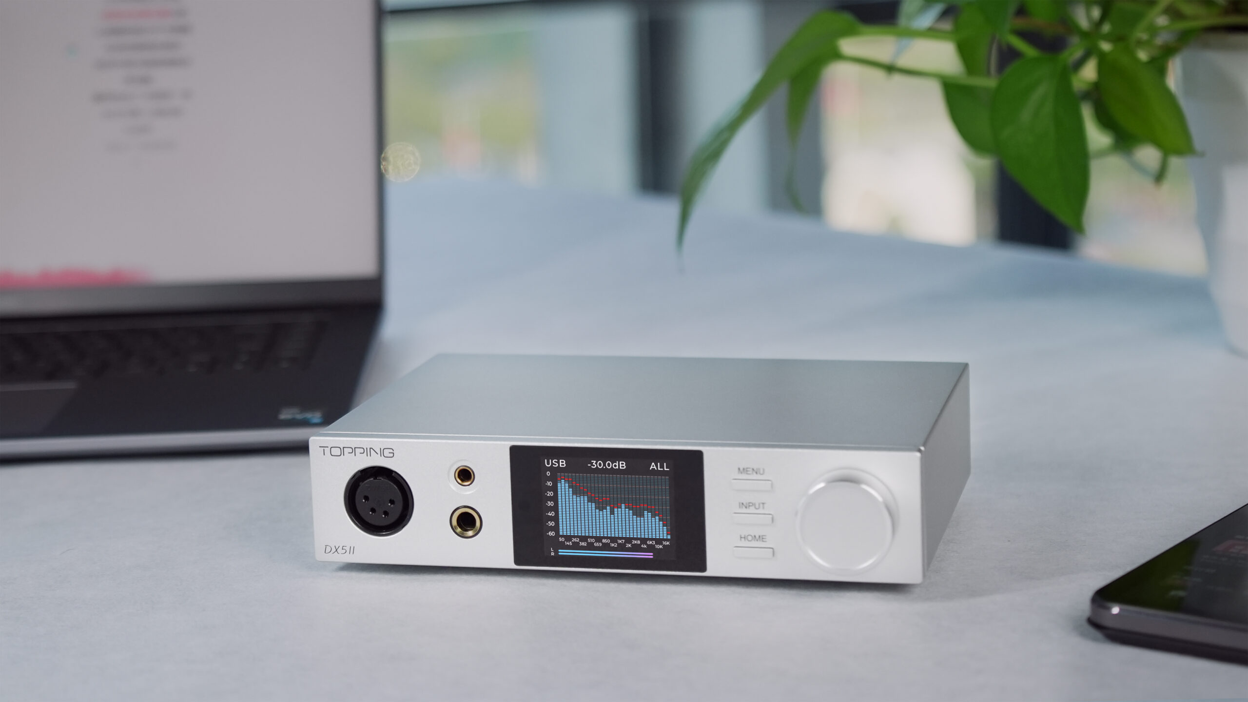 Product shot of the Topping DX5 II desktop DAC