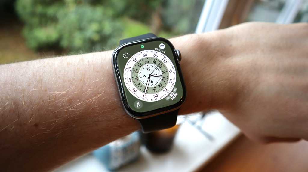 The Exactograph watch face on the Apple Watch Series 11