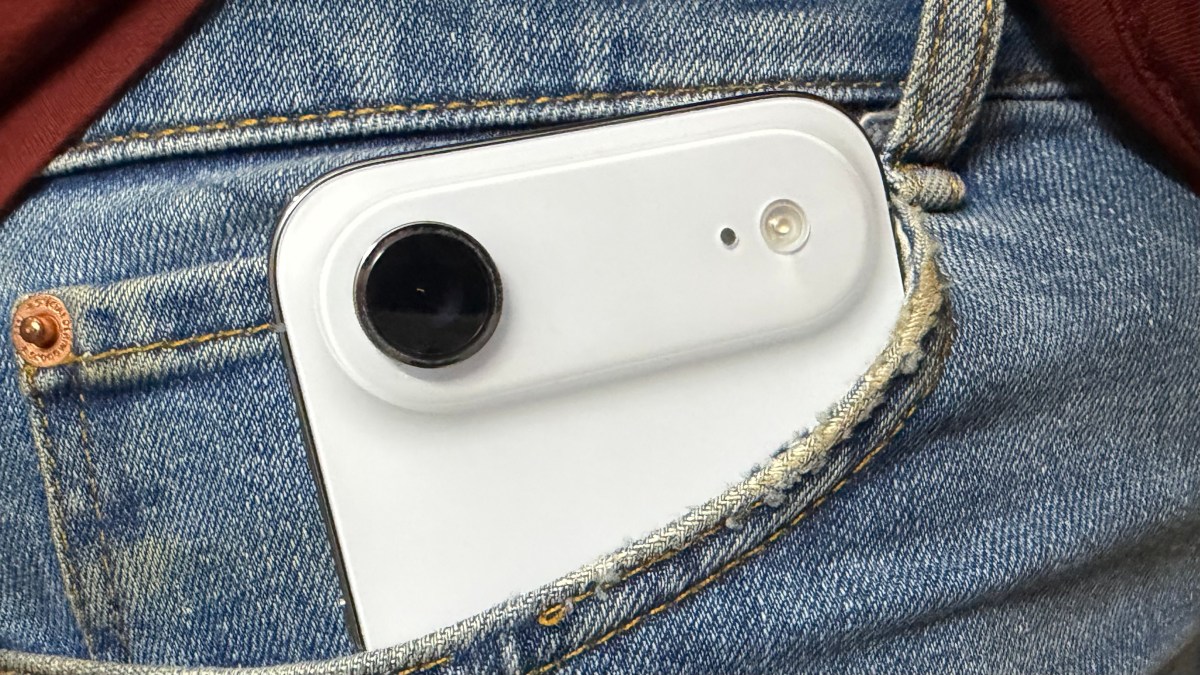 iPhone sticking put of jeans pocket